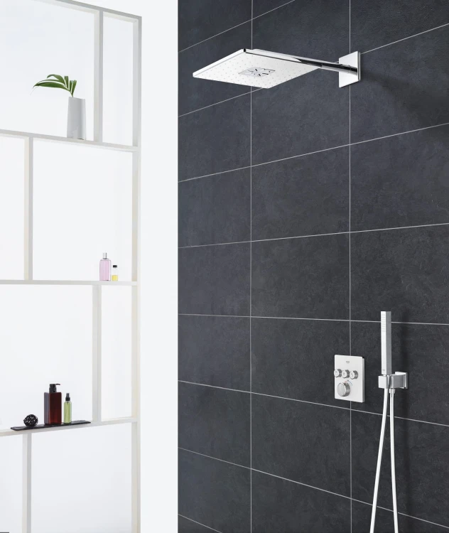 Bateria natryskowa GROHE GROHTHERM SMARTCONTROL podtynkowy element zewnętrzny 3-funkcyjna, biały 29157LS0