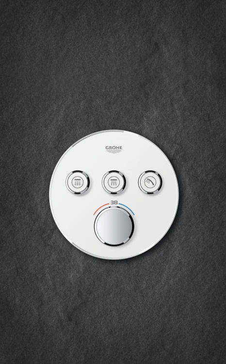 Bateria natryskowa GROHE GROHTHERM SMARTCONTROL podtynkowy element zewnętrzny 3-funkcyjna, biały 29904LS0