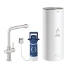 Bateria kuchenna GROHE RED DUO + bojler rozm.L 8L 230V + filtr, stal nierdzewna 30325DC1