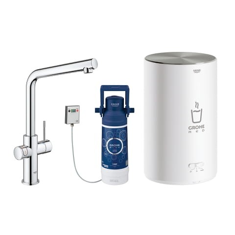 Bateria kuchenna GROHE RED DUO + bojler rozm.M 4L 230V + filtr, chrom 30327001
