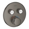 Bateria natryskowa GROHE GROHTHERM SMARTCONTROL podtynkowy element zewnętrzny 2-funkcyjna, hard graphite 29119AL0