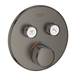 Bateria natryskowa GROHE GROHTHERM SMARTCONTROL podtynkowy element zewnętrzny 2-funkcyjna, hard graphite 29119AL0