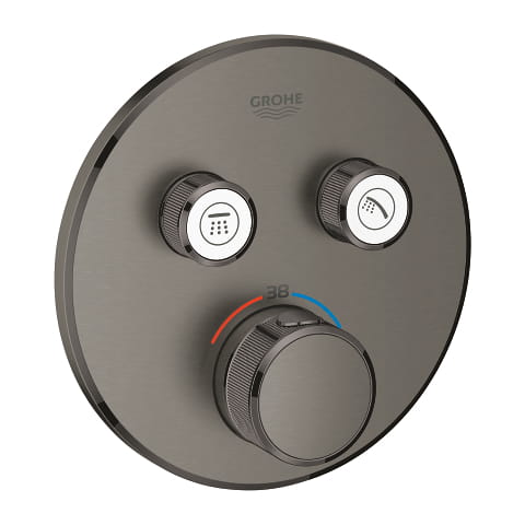 Bateria natryskowa GROHE GROHTHERM SMARTCONTROL podtynkowy element zewnętrzny 2-funkcyjna, hard graphite 29119AL0