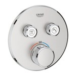 Bateria natryskowa GROHE GROHTHERM SMARTCONTROL podtynkowy element zewnętrzny 2-funkcyjna, stal nierdzewna 29119DC0