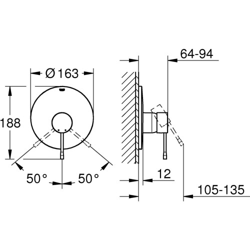Bateria prysznicowa GROHE ESSENCE chrom 19286001