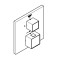 Bateria prysznicowa GROHE GROHTHERM CUBE podtynkowa 2-funkcyjna, chrom 24154000