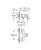 Bateria prysznicowa GROHE LINEARE stal nierdzewna 33865DC1