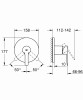 Bateria prysznicowa GROHE LINEARE podtynkowa 1-funkcyjna, chrom 24063001