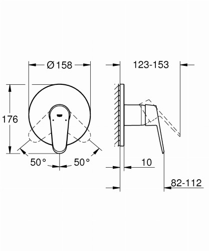 Bateria prysznicowa GROHE EURODISC COSMOPOLITAN chrom 24055002