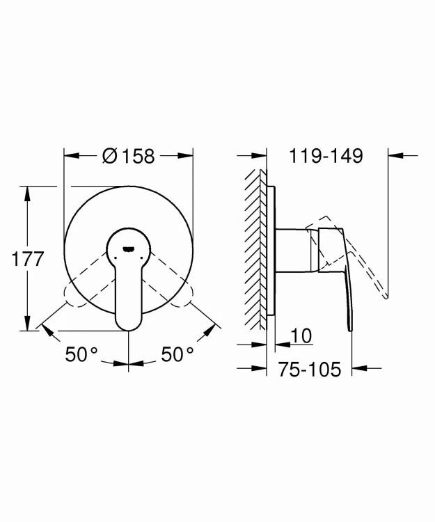 Bateria prysznicowa GROHE EUROSTYLE COSMOPOLITAN chrom 24051002