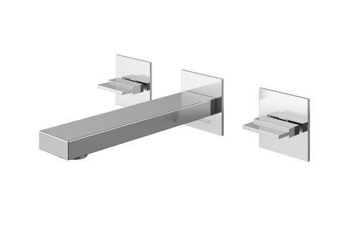 Bateria umywalkowa KOHLMAN EXCELENT podtynkowa 20cm; 3 rozety/pokrętła chrom QW193H
