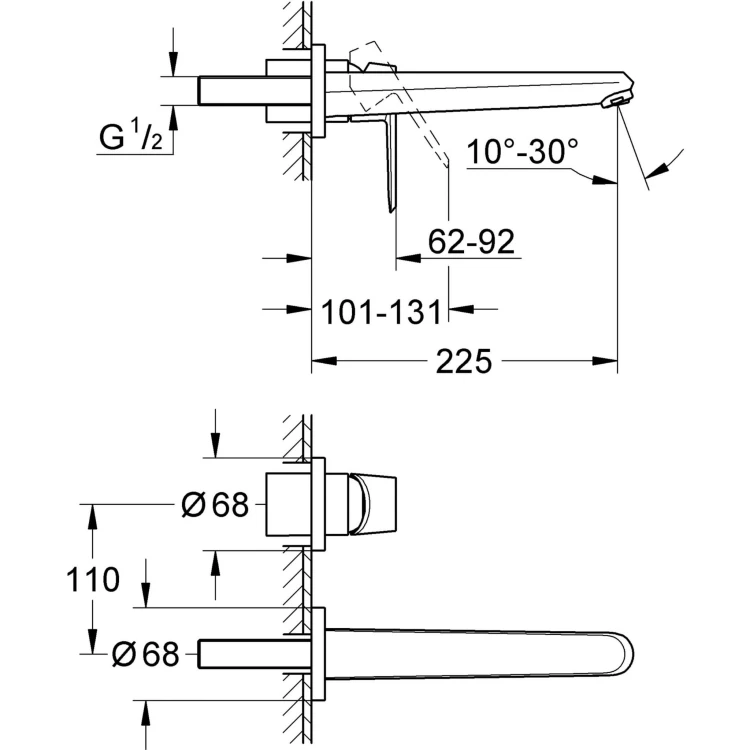 Bateria umywalkowa GROHE EURODISC COSMOPOLITAN chrom 19974002