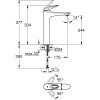 Bateria umywalkowa GROHE EUROSTYLE bez korka, moon white/chrom 23570LS3