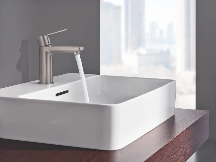 Bateria umywalkowa GROHE LINEARE stal nierdzewna 32109DC1