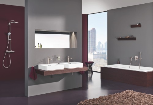 Bateria umywalkowa GROHE LINEARE stal nierdzewna 32114DC1