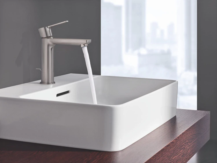 Bateria umywalkowa GROHE LINEARE stal nierdzewna 32114DC1