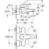 Bateria wannowa GROHE EUROSTYLE chrom 23726003