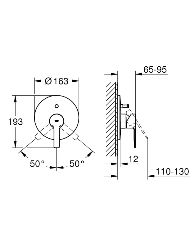 Bateria wannowa GROHE LINEARE NEW chrom 19297001