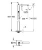 Bateria wannowa GROHE EUROCUBE JOY chrom 23667001