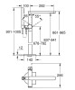 Bateria wannowa GROHE PLUS chrom 23846003