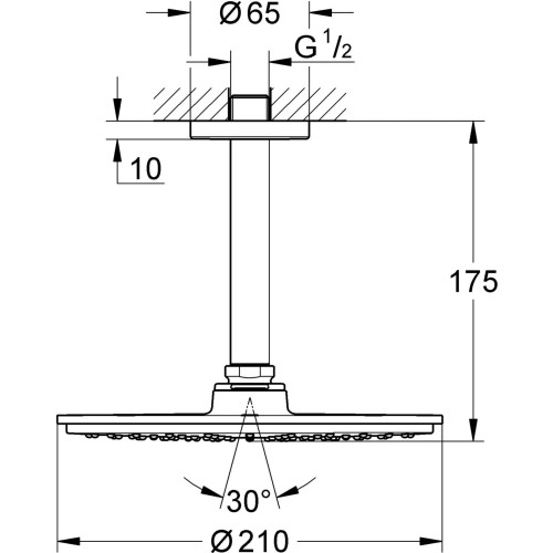 Głowica prysznicowa GROHE RAINSHOWER COSMOPOLITAN 142mm, chrom 26063000