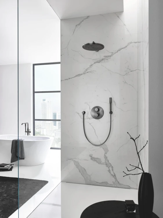 Głowica prysznicowa GROHE RAINSHOWER COSMOPOLITAN ścienna, brushed hard graphite 26066AL0