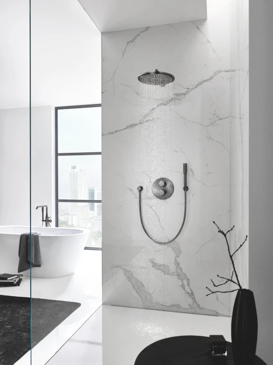 Głowica prysznicowa GROHE RAINSHOWER COSMOPOLITAN ścienna, brushed hard graphite 26066AL0