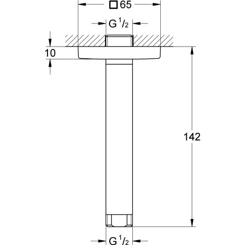 Ramię prysznicowe GROHE RAINSHOWER sufitowe, chrom 27485000