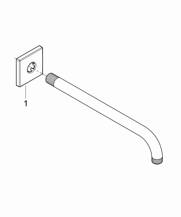 Ramię prysznicowe GROHE RAINSHOWER ścienne, chrom 27488000