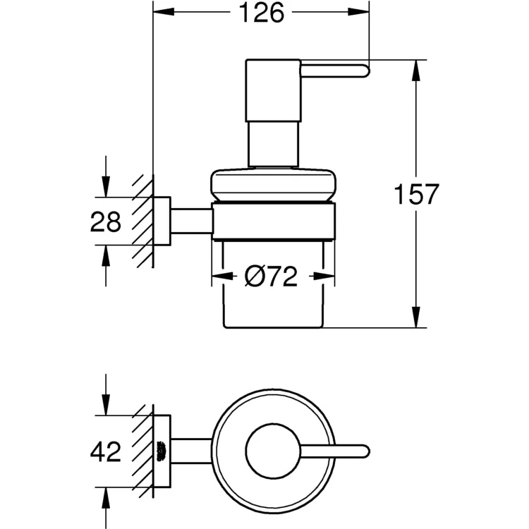 Dozownik mydła GROHE ESSENTIALS chrom 40756001