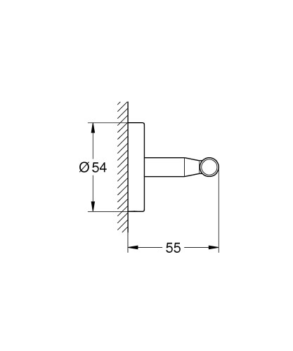 Haczyk podwójny GROHE BAU COSMOPOLITAN chrom 40461001