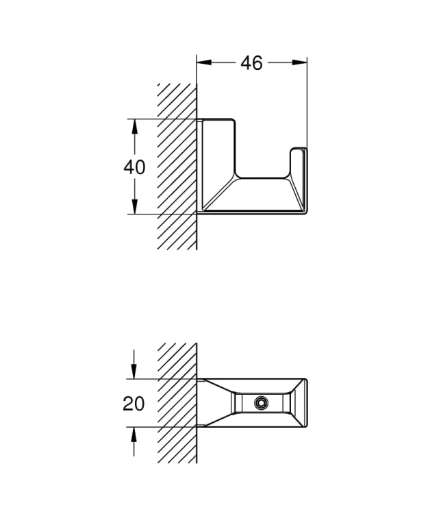 Haczyk GROHE SELECTION CUBE chrom 40782000