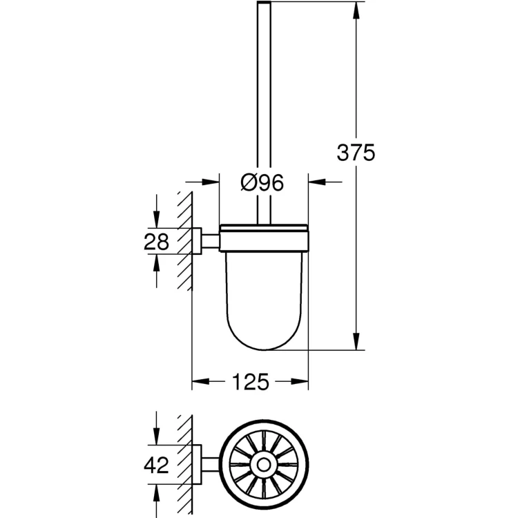 Szczotka WC GROHE ESSENTIALS Chrom 40513001