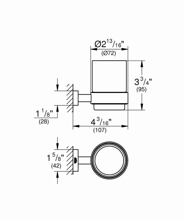 Szklanka GROHE ESSENTIALS Chrom 40755001