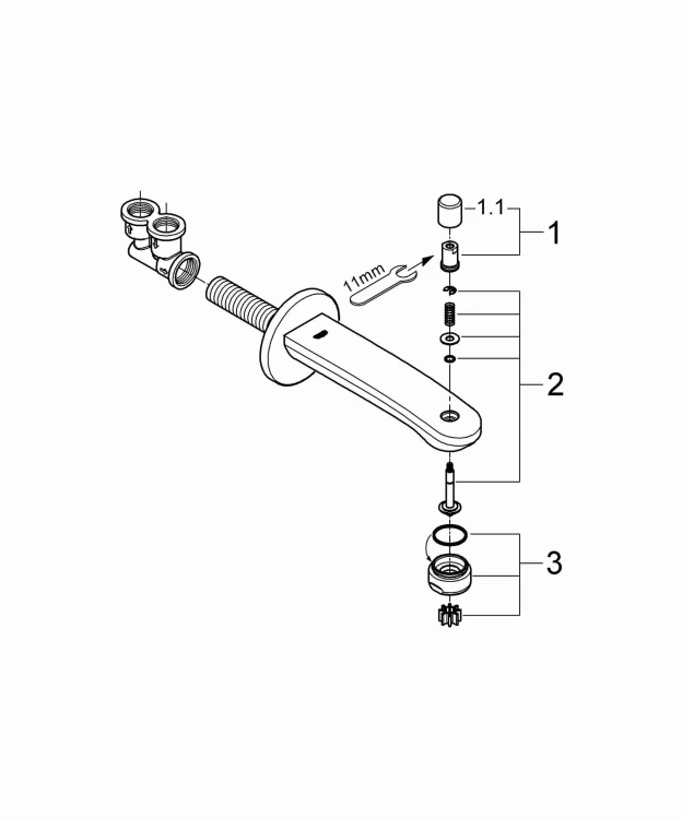 Wylewka wannowa GROHE EURODISC COSMOPOLITAN Chrom 13277002