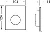 Przycisk spłukujący do pisuaru TECE LOOP 3/6l, szkło białe, przycisk biały 9.242.650