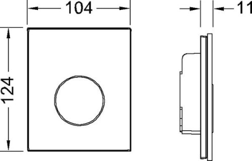 Przycisk spłukujący do pisuaru TECE LOOP 3/6l, szkło białe, przycisk biały 9.242.650