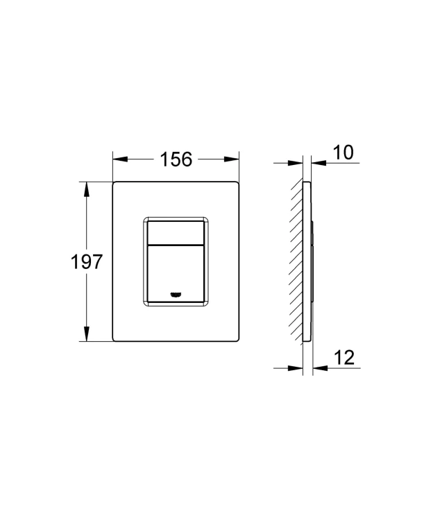 Przycisk spłukujący GROHE SKATE COSMOPOLITAN Brushed Hard Graphite 38732AL0