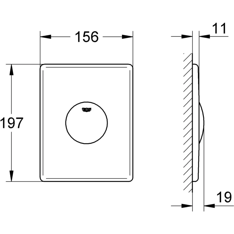 Przycisk spłukujący GROHE SKATE Chrom 37547P00
