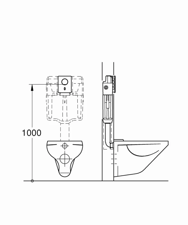 Przycisk spłukujący GROHE SKATE TECTRON Chrom 37419000