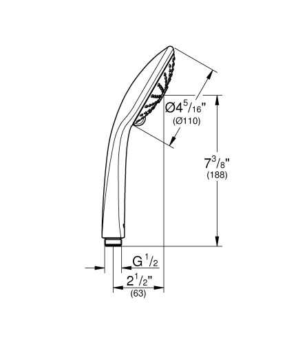 Słuchawka prysznicowa GROHE EUPHORIA Chrom 27239001