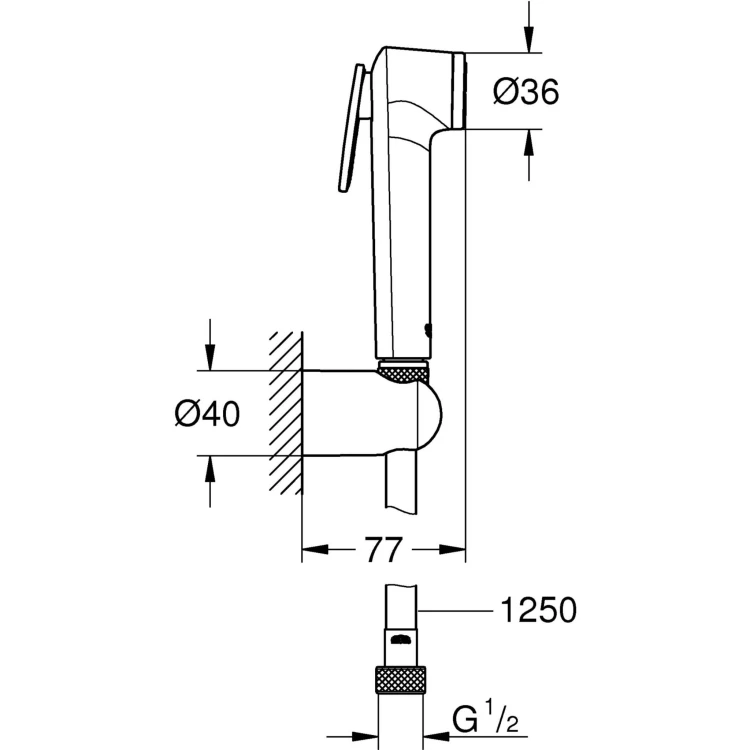 Słuchawka prysznicowa GROHE NEW TEMPESTA chrom 26354000