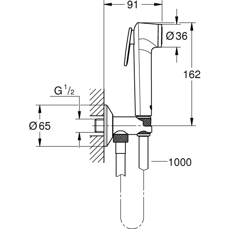 Słuchawka prysznicowa GROHE TEMPESTA chrom 26358000