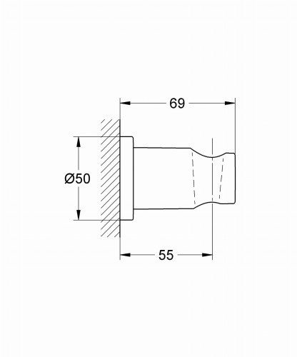 Uchwyt prysznicowy GROHE RAINSHOWER Brushed Warm Sunset 27074DL0