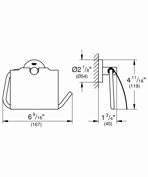 Uchwyt na papier toaletowy GROHE ESSENTIALS Chrom 40367001