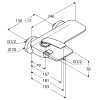 Bateria wannowa KLUDI BALANCE, ścienna, czarny mat/chrom 524458775
