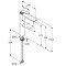 Bateria umywalkowa KLUDI BALANCE, wysoka, bez korka, czarny mat/chrom 522988775