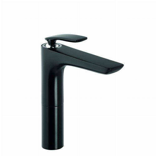 Bateria umywalkowa KLUDI BALANCE, średnia, bez korka, czarny mat/chrom 522968775