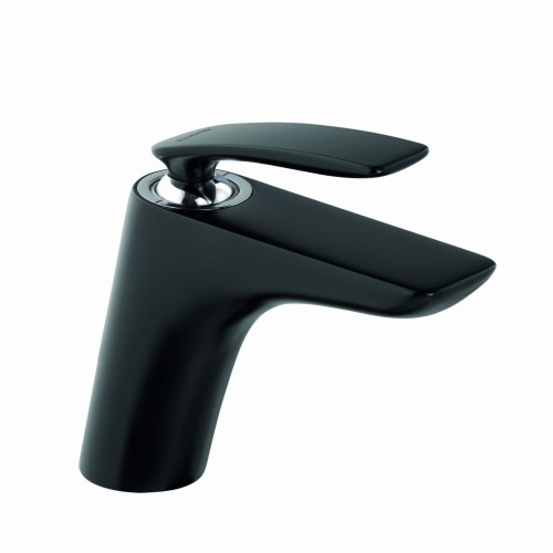 Bateria umywalkowa KLUDI BALANCE, bez korka, czarny mat/chrom 520268775