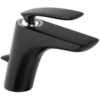 Bateria umywalkowa KLUDI BALANCE, z korkiem, czarny mat/chrom 520238775